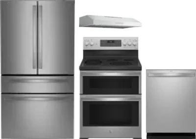 4 Piece Package Includes Refrigerator, Range, Hood And Dishwasher